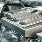 Industrial kitchen metal trays for buffet catering